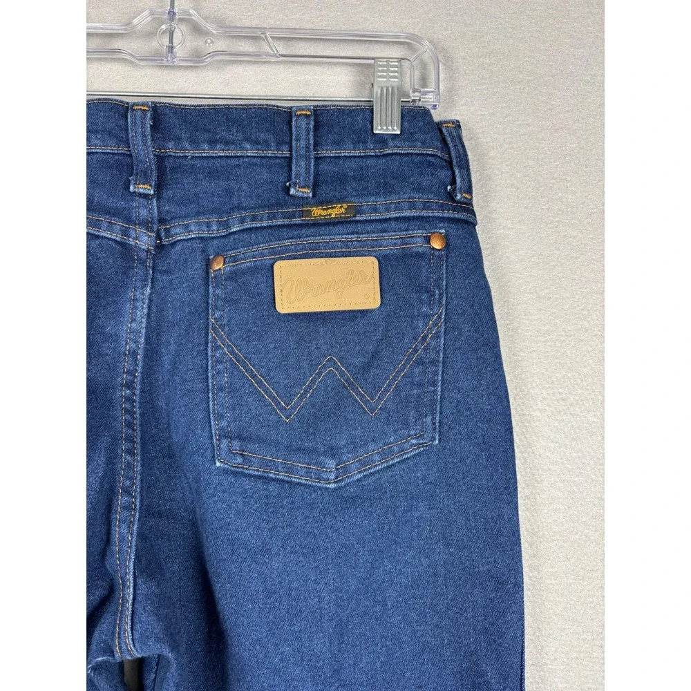 Wrangler 938NAV Cowboy Cut Jeans Western Regular Fit 33x33 Navy Blue Denim
